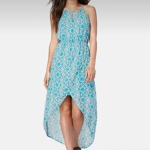 Charming Charlie Turquoise Maxi High to Low Sleeveless Dress Size Small
